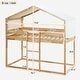 preview thumbnail 8 of 39, Twin Over Twin Bunk Bed Wood Bed with Tent