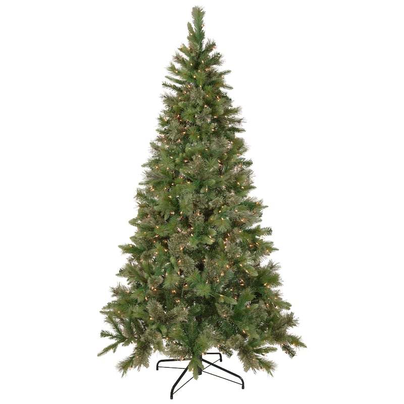 6.5' Kingston Cashmere Pine Artificial Christmas Tree, Clear Lights - 6.5 Foot