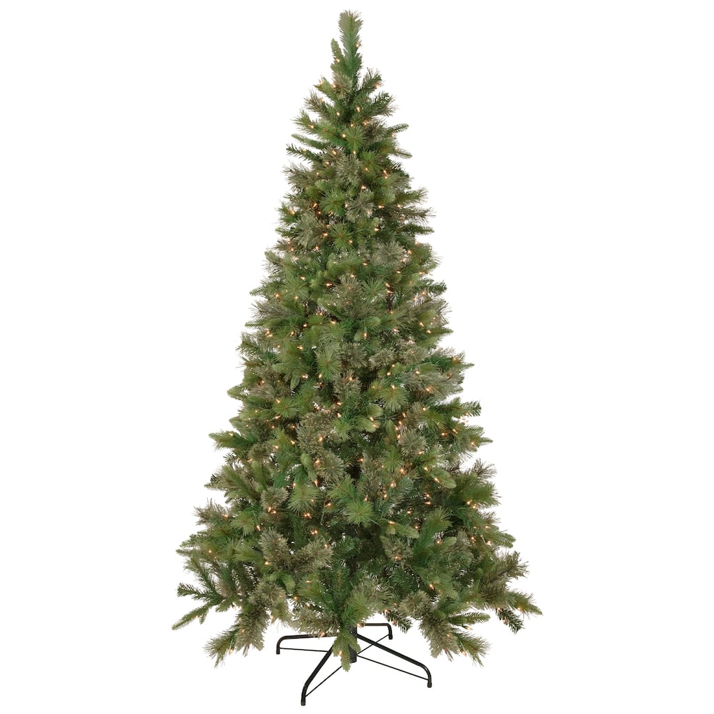 6.5' Kingston Cashmere Pine Artificial Christmas Tree, Clear Lights - 6.5 Foot
