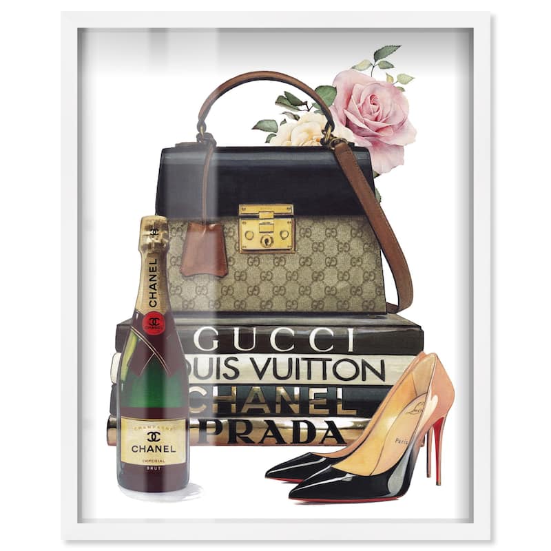 Let's Go Out Tonight Shadowbox by Art Remedy - White - 24" x 30"