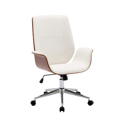 Porthos Home Nole Office Chair, PU Leather, Height Adjustable Seat