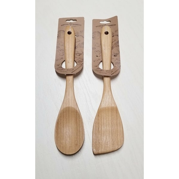 12" Bamboo Wooden Spoon and Spatula Set for Cooking - Bed Bath & Beyond ...