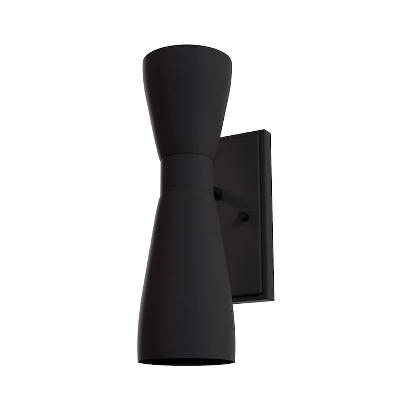 Hunter Zola Black 2-Light Wall Sconce - Bathroom, Bedroom, Dining Room, Hallway - Modern - Designer!