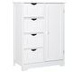 VEIKOUS 4 Drawers Bathroom Storage Cabinet and Cupboard Shelves - Bed ...