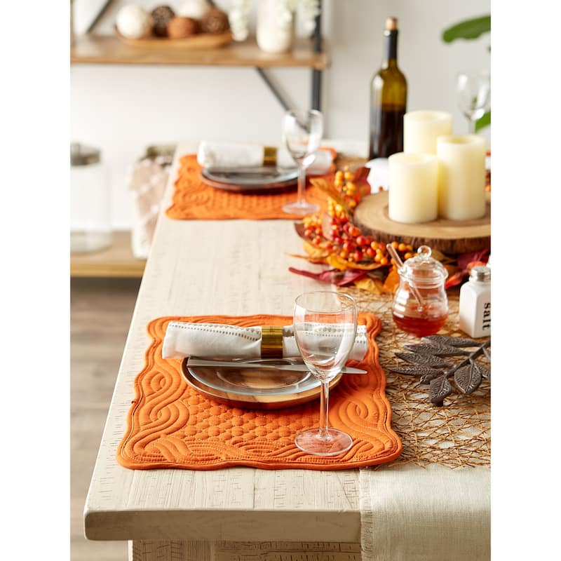 DII French Blue Quilted Farmhouse Placemat (Set of 6)