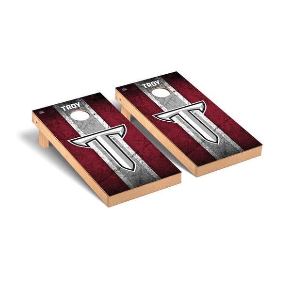 slide 2 of 5, Troy Trojans Vintage Cornhole Board Set