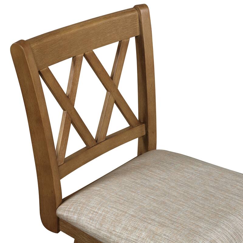 Brookline Wooden Linen Swivel Dining Room Barstool