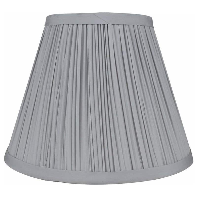 Softback Mushroom Pleated Lamp Shade, 5 inch Top, 9 inch Bottom, 7 inch Slant - Single - Silver