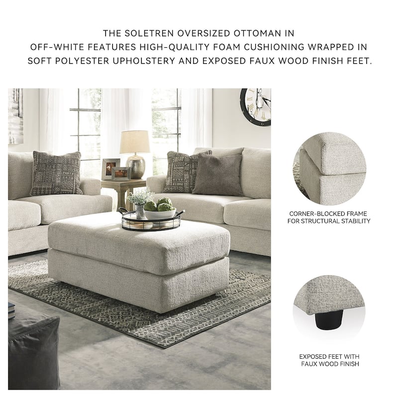 Signature Design by Ashley Soletren Stone Oversized Ottoman