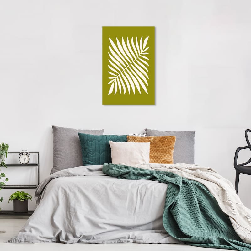 Wynwood Studio Canvas Floral and Botanical Fern like an Algae Green Modern & Contemporary Wall Art Canvas Print - 24 x 16