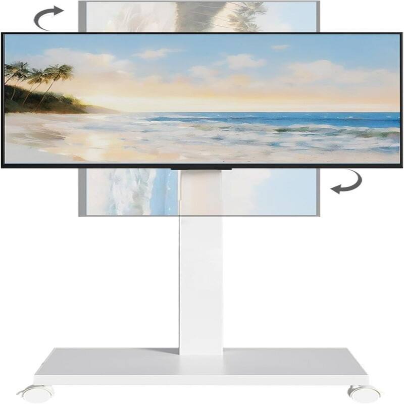 Rolling TV Stand - White