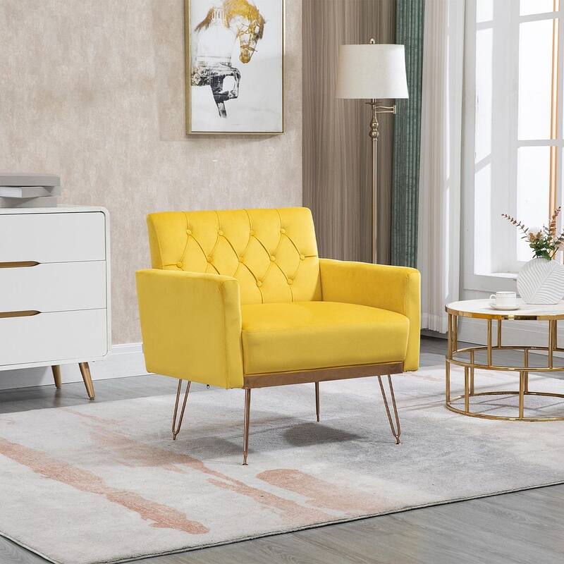 Modern Upholstered Velvet Accent Chair