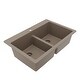 preview thumbnail 38 of 53, Karran Top Mount Double Equal Bowl Quartz Kitchen Sink - 33" x 22" x 9" - 33" x 22" x 9"
