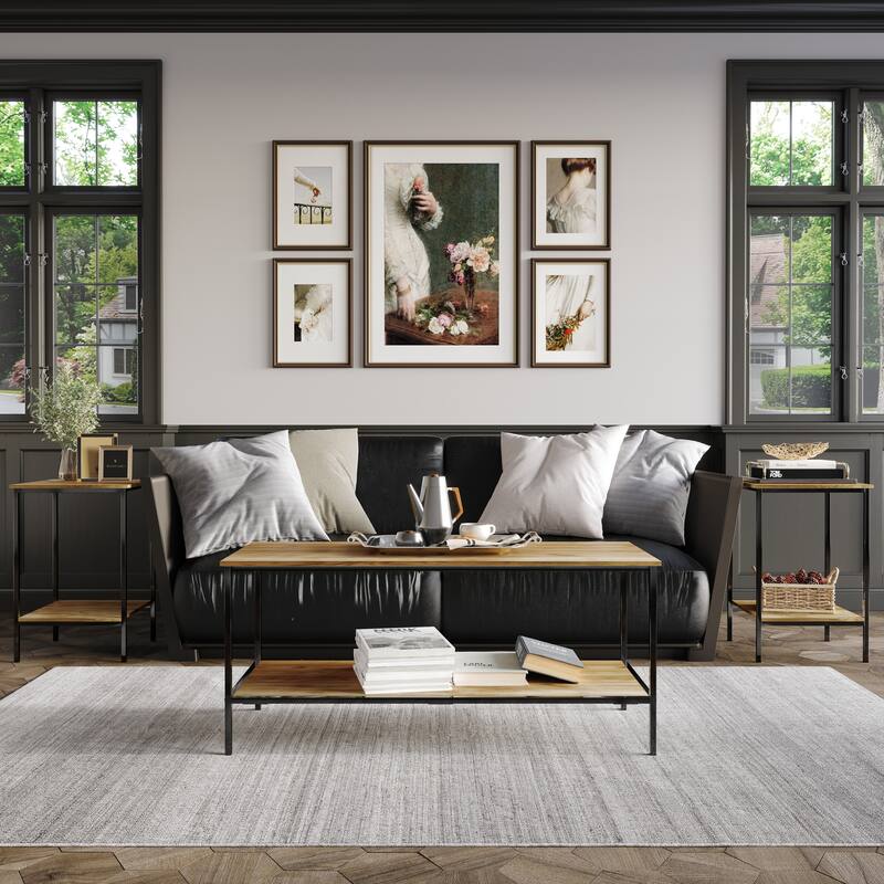 CraftPorch Simple 3- Pieces Coffee Table Set