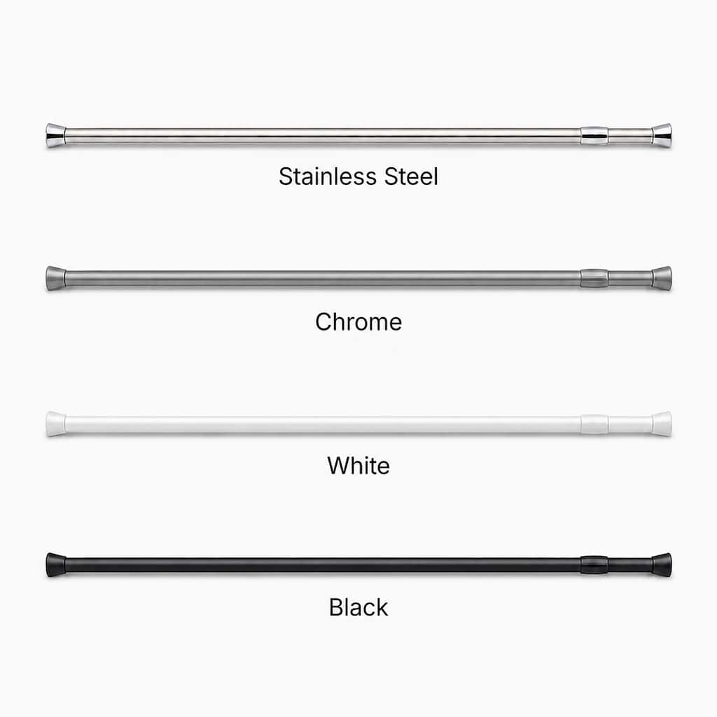 Evideco Shower Curtain Adjustable Tension Rod From 28 to 47
