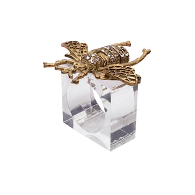 Buzzing Bee Beaded Napkin Ring (Set of 4)