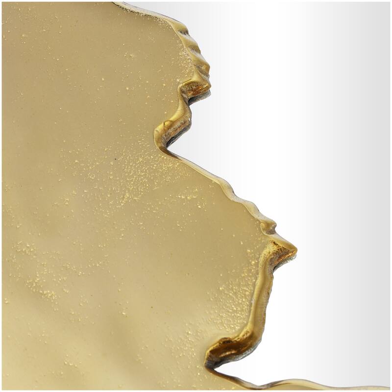 Aluminum Metal Handmade Live Edge Wall Mirror - Gold - Roche River Decor - 1"W x 36"L x 36"H
