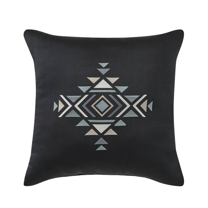 Parallel 18" Square Embellished Decorative Throw Pillow