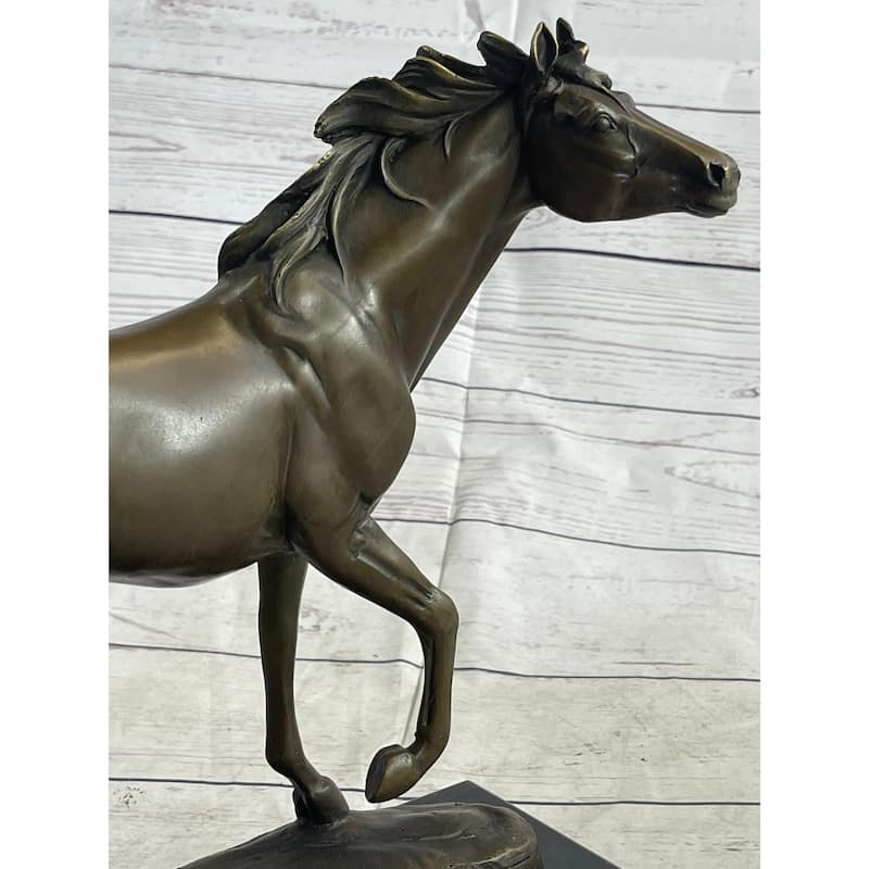 Large Arabian Horse Bronze Sculpture Statue By Williams Figurine Figure Decor