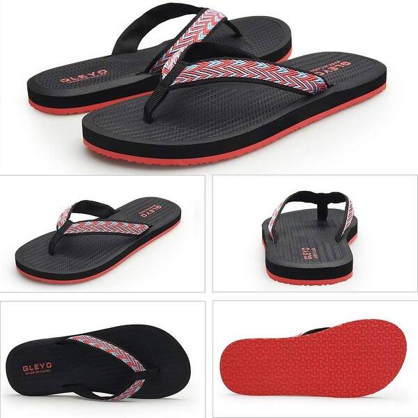 Shop Qleyo Womens Flip Flops Skid Proof Slippers Beach Sandals