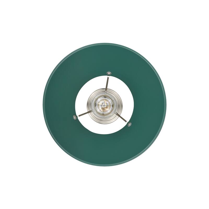 Yep by Golden Lighting Orwell 1-light 10in Pendant in Pewter and Pine Green shade - Medium Pendant - 10"