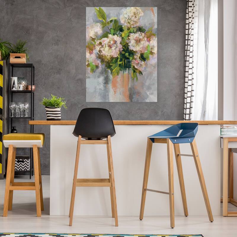 Modern Floral I Coral By Studio Arts Canvas Art Print