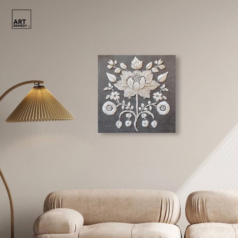 Stitched Symmetry II Canvas by Art Remedy, Gallery Wrapped