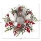 preview thumbnail 2 of 1, 15" Holiday Lighted Forest Candle Holder Table Christmas Arrangement - 9.5