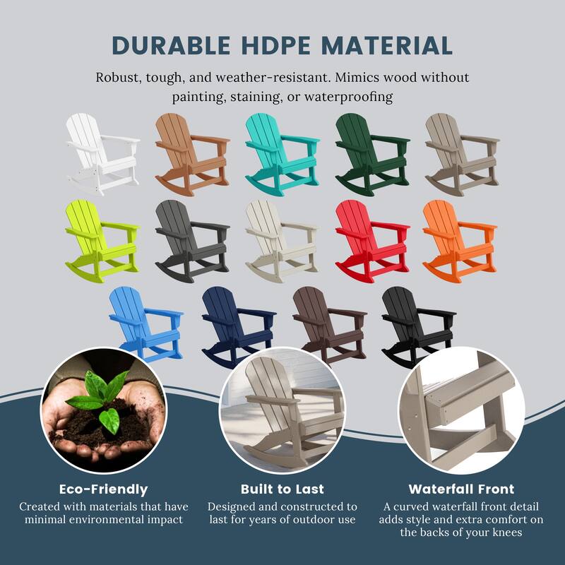 Laguna Hdpe All Weather Outdoor Patio Rocking Chair (Set of 2)