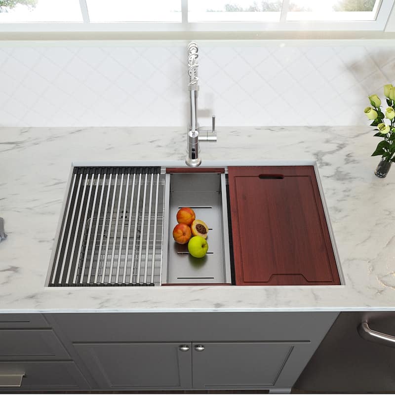 Undermount Stainless Steel Single Bowl Farmhouse Kitchen Sink