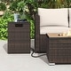 preview thumbnail 18 of 34, Costway Propane Tank Cover Table,16 Inch Square PE Rattan Gas Tank - See Details