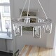 preview thumbnail 1 of 17, Hunter Devon Park 6-Light Chandelier - Dining Room, Entry - Wagon Wheel, Rustic, Farmhouse Brushed Nickel