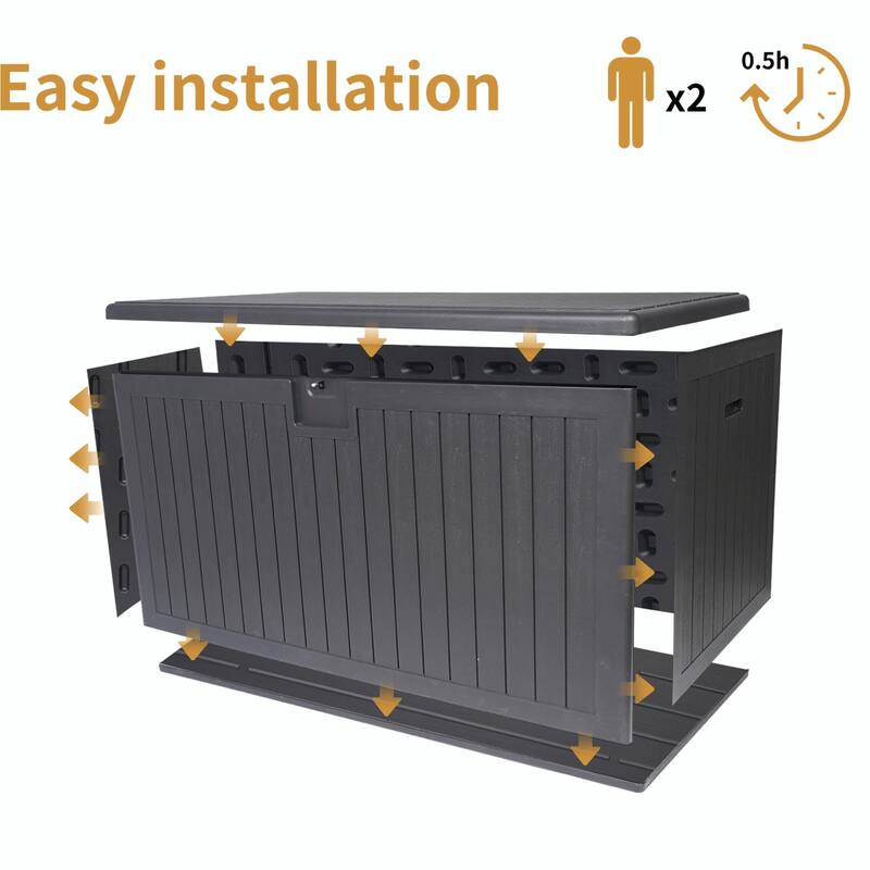 Outdoor Storage Box with Hydraulic Lid & Table Design