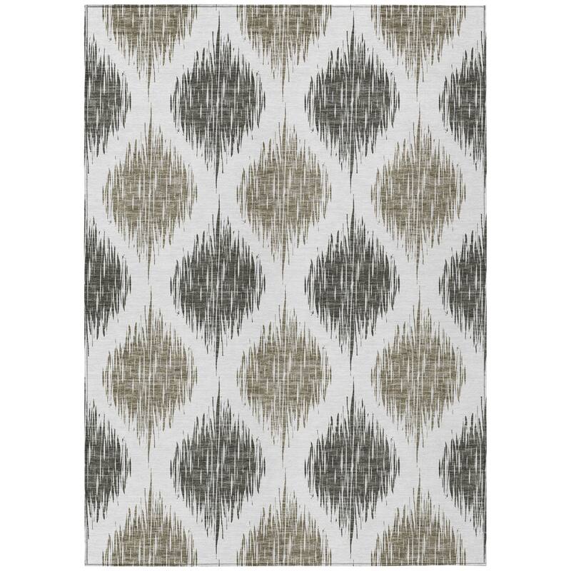 HomeRoots Ikat Transitional Rectangle Outdoor Rug