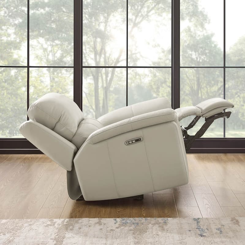 Hydeline Erindale Zero Gravity Power Recline and Headrest Top Grain Leather Recliner