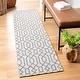 preview thumbnail 9 of 28, Martha Stewart by SAFAVIEH Joanneke Cotton Rug 2' x 8' Runner - Silver/Grey - Runner