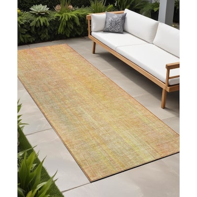 Altova Stripe Weather Resistant Classic Meets Modern Runner Outdoor Rug