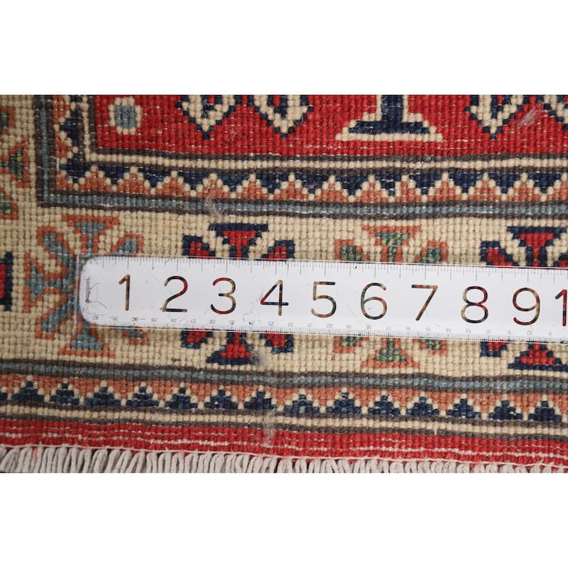 Traditional Kazak Oriental Rug Handmade Red Wool Carpet - 2'0"x 3'0"