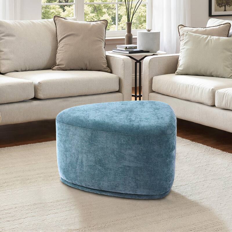 26" Footstools and Ottomans, Modern Fabric Pouf Ottoman