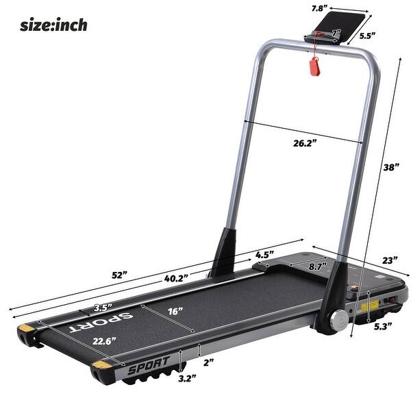 Folding Portable Treadmill Compact Walking Running Machine for Home Gym
