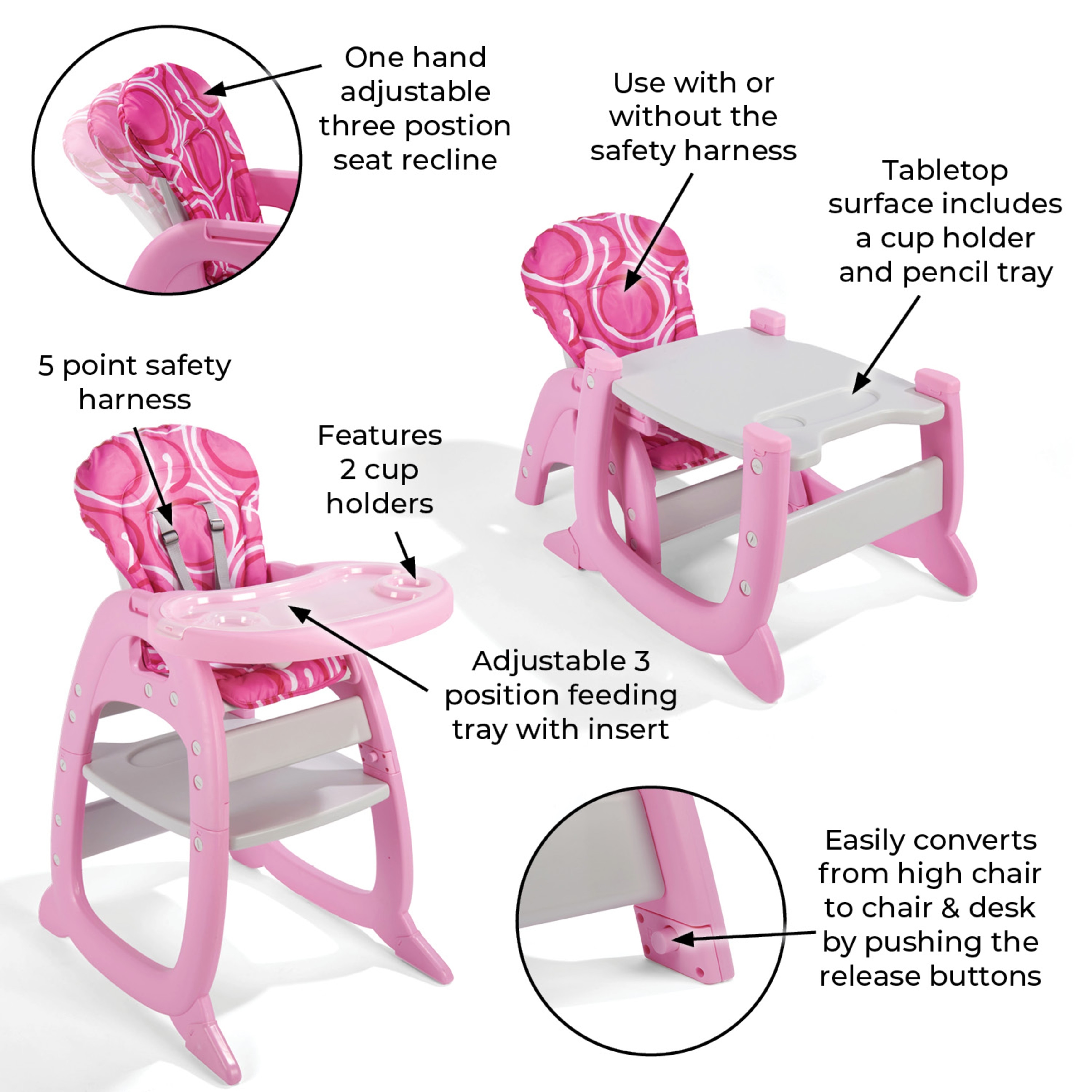 Badger basket 2025 convertible high chair
