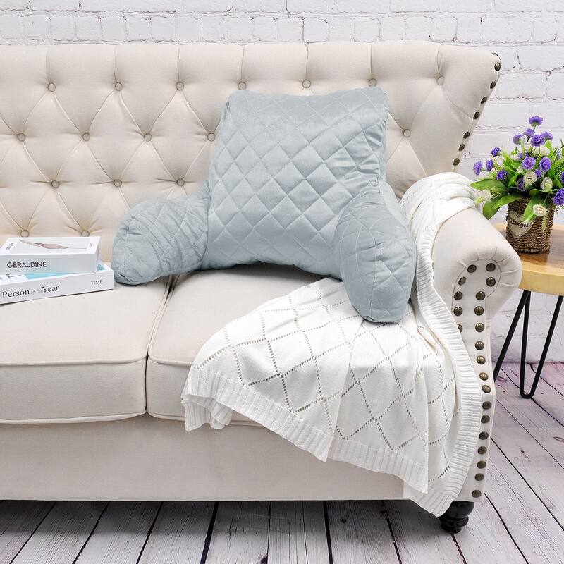 Velvet Do-It-Yourself Bedrest Reading Pillow Cover and Filling