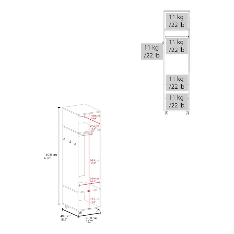 Benson Wardrobe with mirror - N/A
