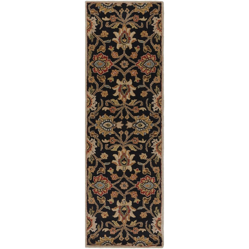 Patchway Handmade Classic Floral Wool Area Rug