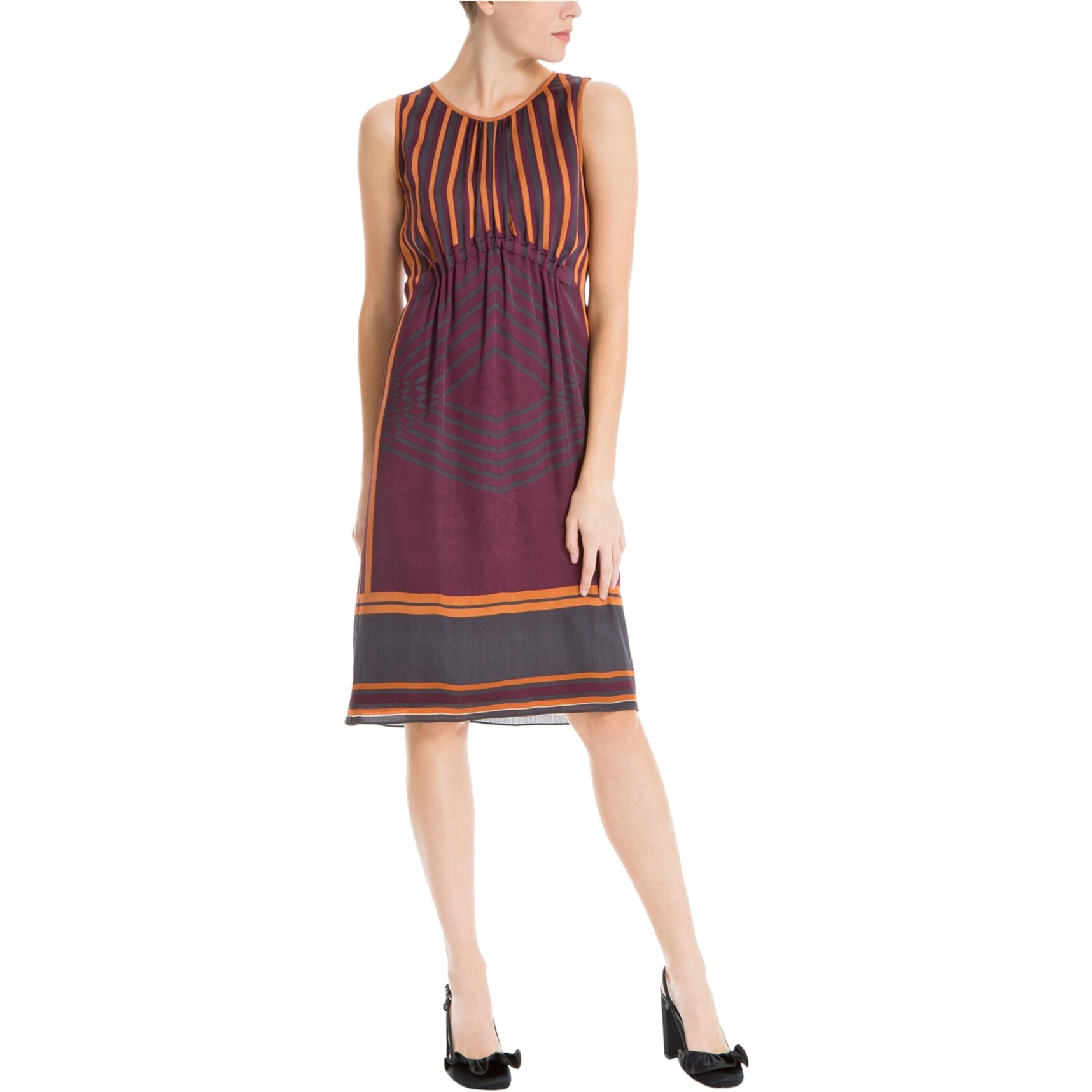 max studio mixed print sheath dress
