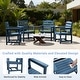 preview thumbnail 35 of 94, 6-Piece HDPE Outdoor Dining Table Sets with Umbrella Hole - 1-Table 4-Chairs-1-Bench