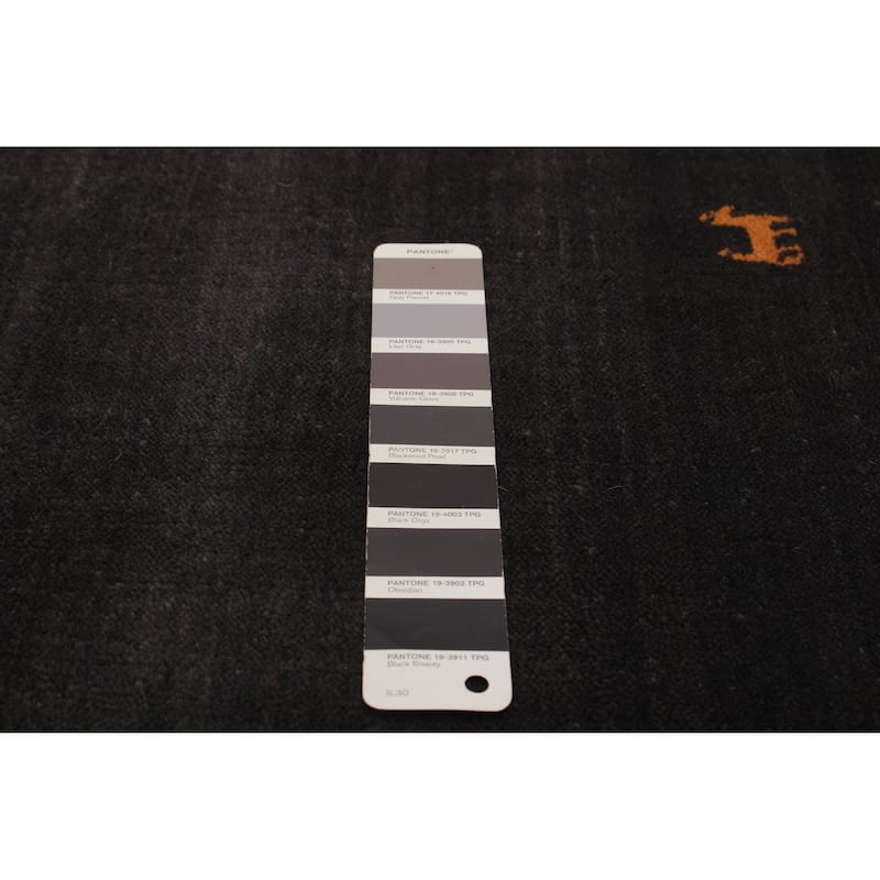 Kashkuli Gabbeh Grey Rug 3'10" x 3'9" - 3'10 x 3'9