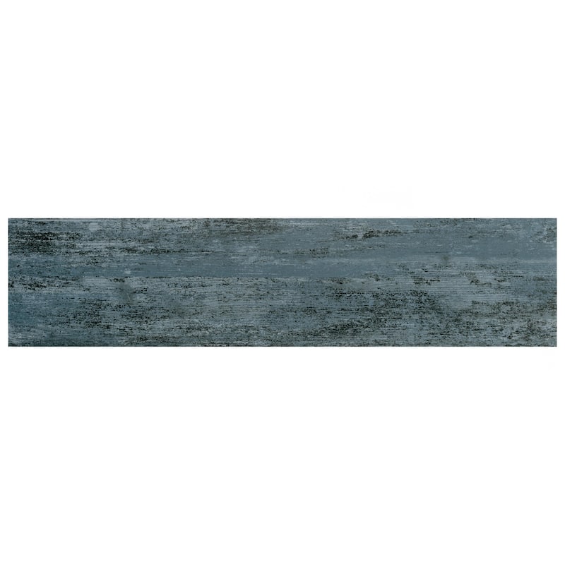 Merola Tile Cassis Black 8-1/2" x 35-1/2" Porcelain Floor and Wall Tile