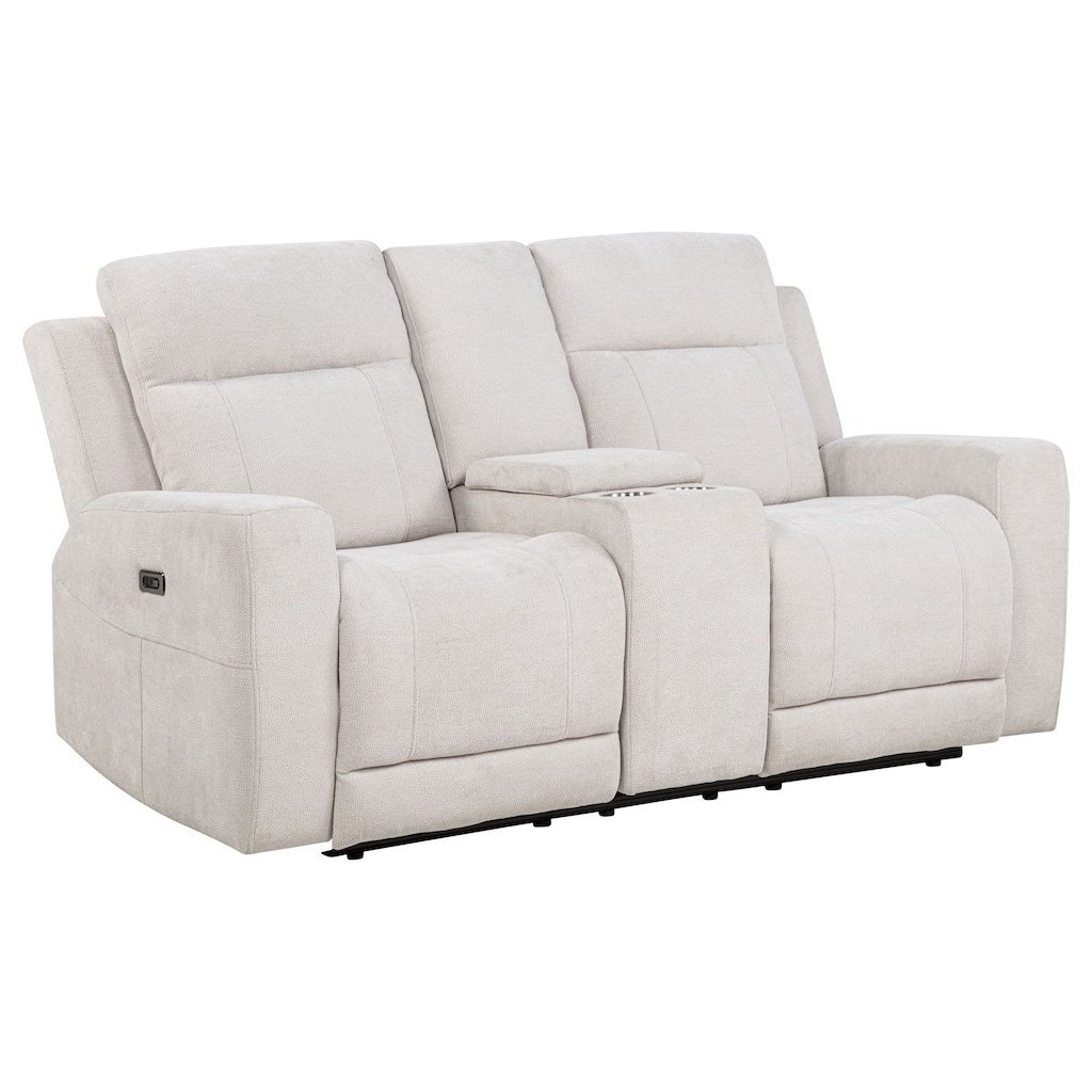 Kennett Chenille Upholstered Power Reclining Loveseat