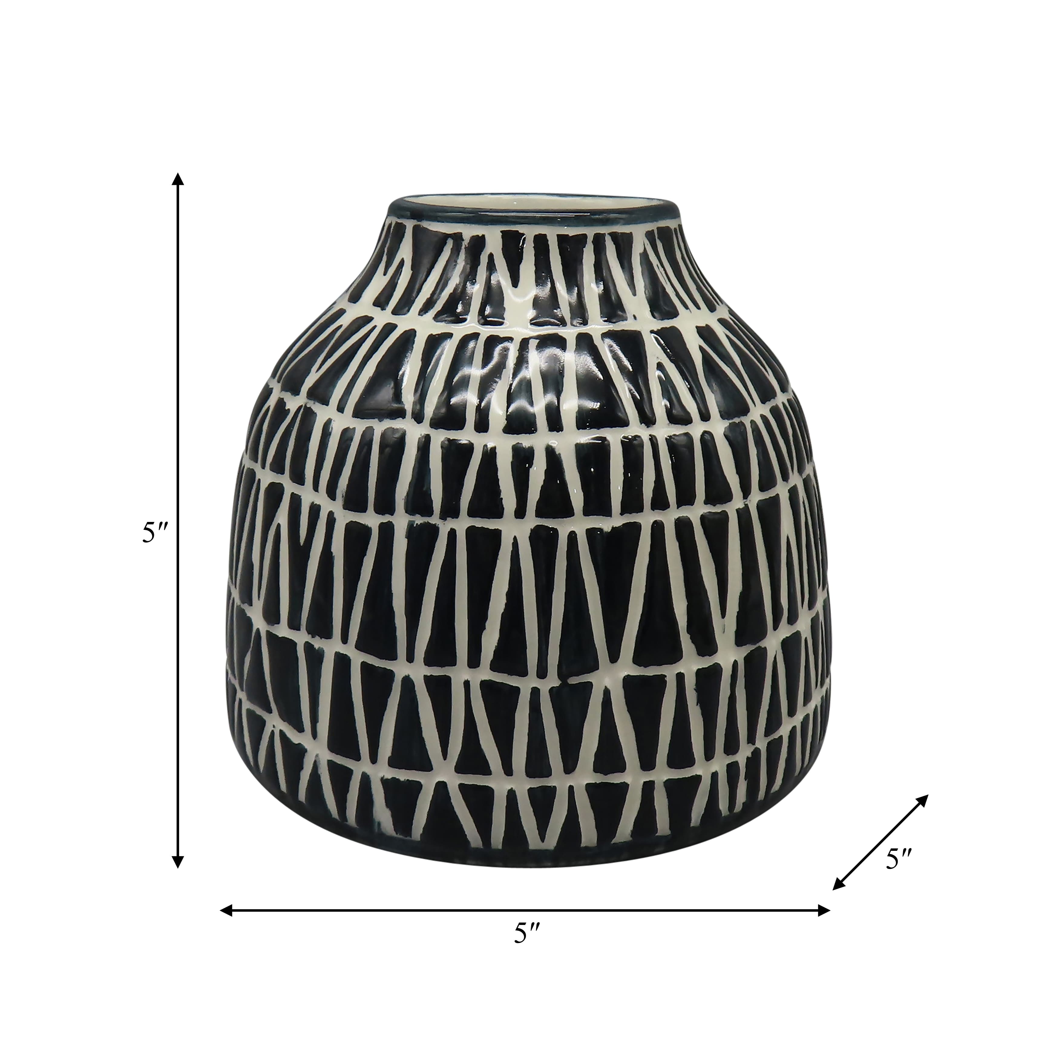 Sagebrook Home Ceramic Vase Elevate Your Decor with Elegant Home Accents, Durable Single Piece